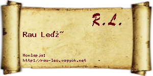 Rau Leó névjegykártya